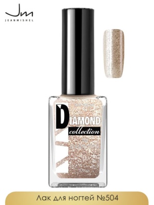 JEANMISHEL Diamond Лак для ногтей тон 504 Бесцветный с блестками перламутровый 12 мл