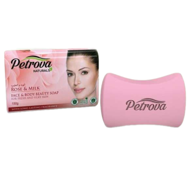 PETROVA Naturals Мыло для лица и тела Свежесть & Шелк – Роза & Молоко 75 г