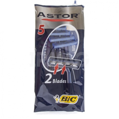 BIC 5 Astor  Станок одноразовый 2 лезвия 5 шт