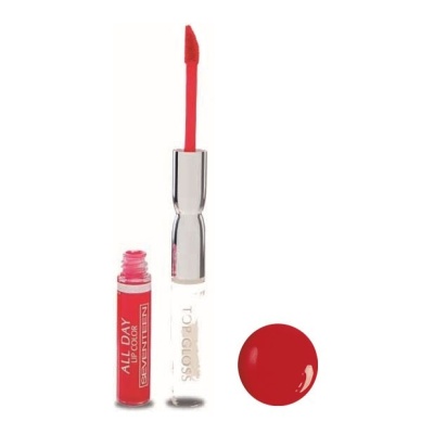 SEVENTEEN All Day Lip Color & Top Gloss Жидкая стойкая помада-блеск №07 Красный 7 мл купить с доставкой по выгодной цене