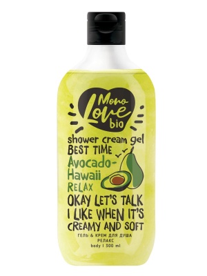 BISOU MonoLove Bio Гель-крем для душа Релакс Avocado-Hawaii 300 мл