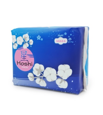 HOSHI Anion XW01-290-8 Прокладки гигиеничекие для критических дней ночные Night Use (290мм), 8шт