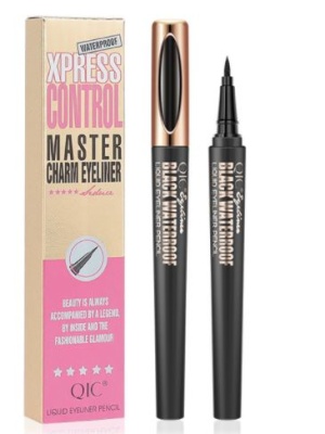 QIC Подводка для глаз жидкая Водостойкая, цвет черный купить с доставкой по выгодной цене