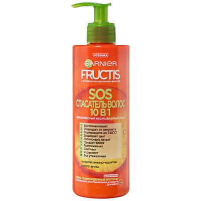 GARNIER Fructis SOS Крем для волос Спасатель 10 в 1 400 мл