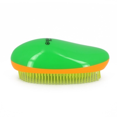 DEWAL Beauty Щетка массажная для легкого расчесывания волос овальная Зелено-оранжево-желтый DBT-01
