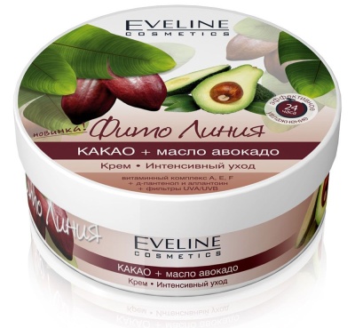 EVELINE Фито Линия Крем-интенсивный уход Какао + масло авокадо 210 мл
