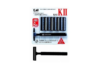 KAI KІІ Бритва безопасная мужская 2 лезвия с 8 сменными кассетами (Япония)