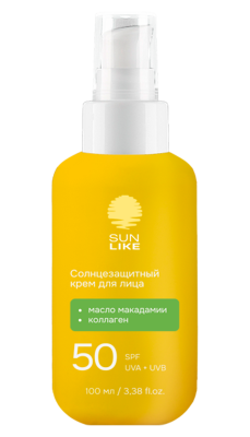 SUNLIKE Солнцезащитный крем для лица SPF50 100мл