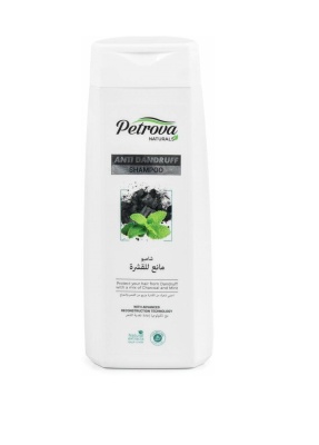 PETROVA Naturals Натуральный шампунь Против перхоти с Мятой и древесным углем 400 мл