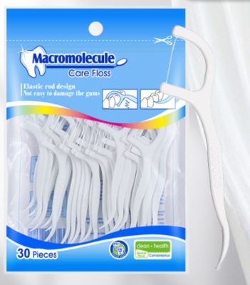 MACROMOLECULE Care Floss Зубочистка с нитью, 30 шт