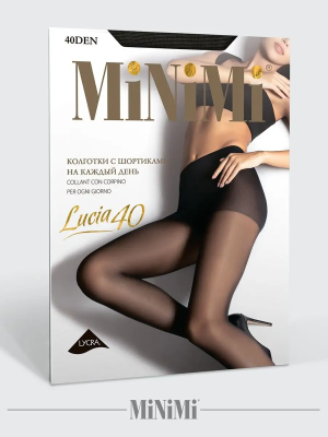 MiNiMi Lucia Колготки классические с шортиками 40 Den, цвет Fumo, размер 3-M