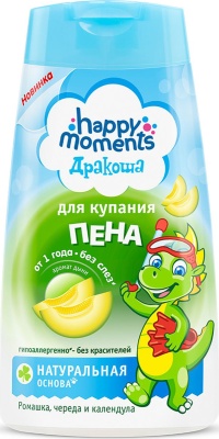 HAPPY MOMENT Дракоша Пена для купания детей от 1 года Дыня 240 мл