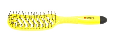 DEWAL Banana Щетка массажная прямоугольная, продувная, узкая , пластиковый штифт 8 рядов BNN87