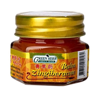 ТАИЛАНД Green Herb Compound Zingiber Cassumunar Balm Бальзам с имбирем (желтый) 20гр