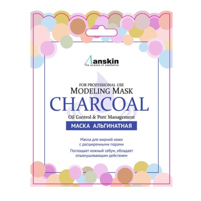 ANSKIN Charcoal Modeling Mask / Refill Маска альгинатная для кожи с расширенными порами (саше) 25 г