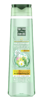 ЧИСТАЯ ЛИНИЯ Сила 5 трав Мицеллярный шампунь для всех типов волос 400 мл