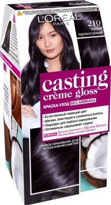 L'OREAL PARIS Casting Creme Gloss Краска для волос 210 Черный перламутровый