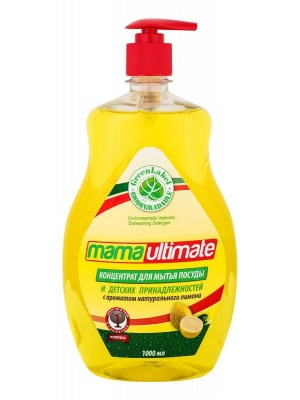 MAMA ULTIMATE Жидкость для мытья посуды Лимон 1000 мл (дозатор)