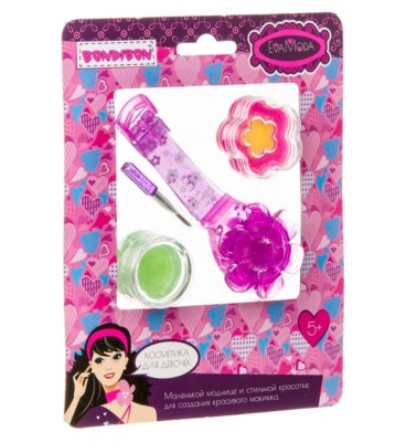 Bondibon Eva Moda CRD ПН 14,5х18 см, блеск для губ (3 цвета; 2,7г), блеск для губ (3,5г), кисточка ВВ1767