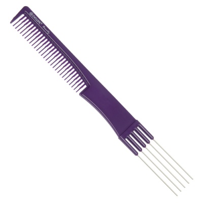DEWAL Beauty Расческа для начеса с металлическими зубцами Фиолетовая 19 см DBFI6506