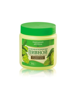 IRIS Народная аптека Бальзам-кондиционер Пивной для нормальных и жирных волос 500мл
