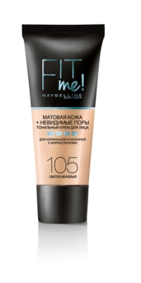 MAYBELLINE Fit Me Тональный крем 105 Светло-бежевый 30 мл купить с доставкой по выгодной цене