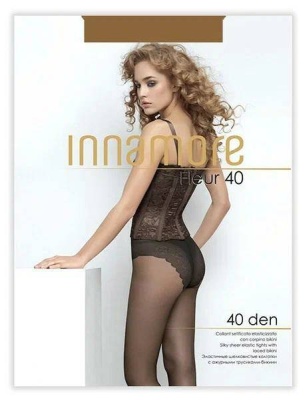 INNAMORE Fleur Колготки c ажурными трусиками 40 Den, цвет Daino, размер 5-XL