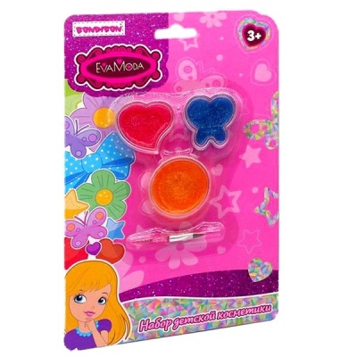BONDIBON Eva Moda Набор детской декоративной косметики блеск для губ, кисть 10*1,8*20 см 