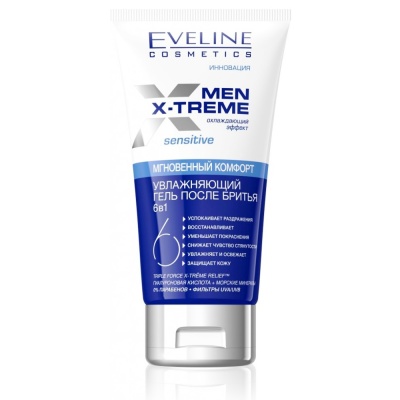 EVELINE Men Extreme Гель после бритья Увлажняющий 6 в 1 150 мл