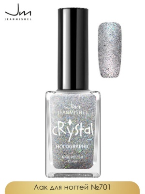 JEANMISHEL Crystal Лак для ногтей с блестками 3D эффект голографии тон 701 12 мл