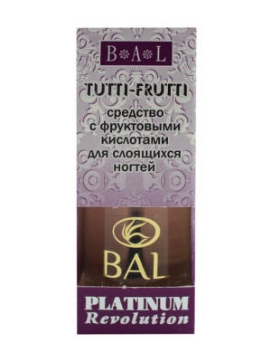 BAL Platinum Revolution "Tutti-Frutti" Восстанавливающий лак для ногтей с фруктовыми кислотами для слоящихся ногтей