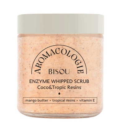 BISOU Аromacologie Скраб для тела Взбитый Энзимный Кокос-Тропические смолы 250 мл