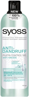 SYOSS Anti-Grease Шампунь для склонных к перхоти и жирности волос 500 мл 