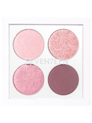 SEVENTEEN Палетка из 4 теней для век Vibrant Eyes оттенок 01 Flirty Pink купить с доставкой по выгодной цене