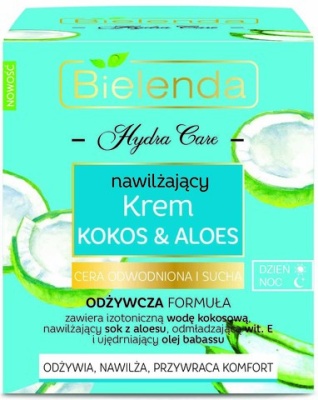 BIELENDA Hydra Care Увлажняющий крем для лица Кокос&Алоэ для сухой и чувствительной кожи 50 мл