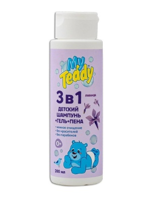 MY TEDDY Детский шампунь-гель-пена 3 в 1 0+ 200 мл
