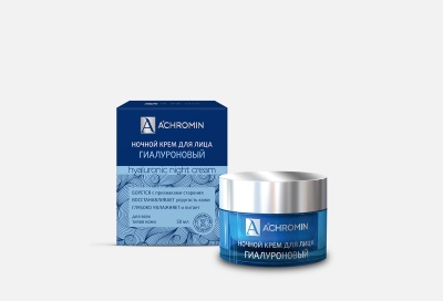 ACHROMIN Anti-Age Ночной гиалуроновый крем для лица, банка 50 мл