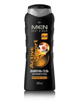 IRIS Men Body&Hair Шампунь-гель мужской 2в1 Active Sport 400 мл