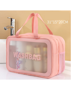 WASHBAG Косметичка 31*15*20 см прозрачная, розовая, утолщенная купить с доставкой по выгодной цене