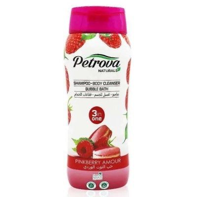 PETROVA Naturals Botanicals Натуральное моющее средство 3 в 1 для тела и волос Малиновое наслаждение 500 мл