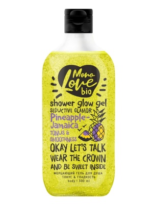 BISOU MonoLove Bio Гель для душа мерцающий Тонус и гладкость Pineapple-Jamaica 300 мл
