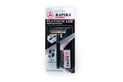 RAPIRA Platinum Lux Станок для бритья + 5 лезвий 