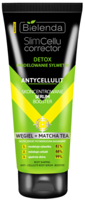 BIELENDA Slim Cellu Corrector Концентрированная антицеллюлитная сыворотка - Моделирование фигуры Уголь + Мята 250 мл