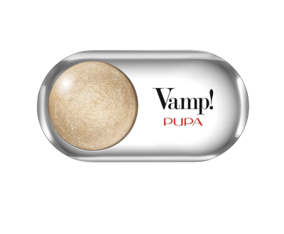 PUPA Запеченные сияющие тени VAMP! WET&DRY тон 201 Золотое шампанское купить с доставкой по выгодной цене