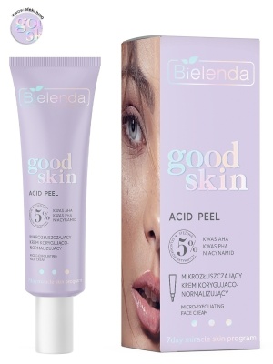 BIELENDA Good Skin Acid Peel Микро-отшелушивающий корректирующий и нормализующий крем с AHA + PHA кислотами 50 мл
