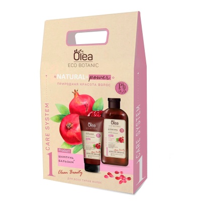 КОТТОН КЛАБ OLEA Подарочный набор ECO BOTANIC NATURAL POWER Шампунь для волос 350 мл + Бальзам для волос 200 мл