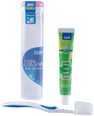 CLIO Набор дорожный (X-pert Toothpaste Зубная паста 1 шт + Sens R Зубная щетка 1 шт)