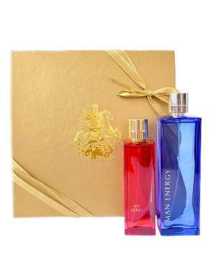 ,НОВАЯ ЗАРЯ Парфюмерный набор "Энержи" ("'Мужчина Энержи" 100 мл еdt+"'Мой идеал"жен.50 мл edp) 