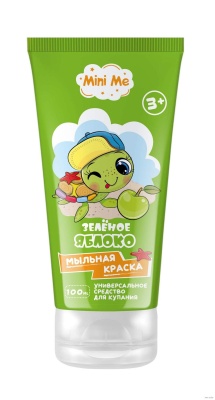 VILSEN Mini Me Универсальное средство для купания детей «МЫЛЬНАЯ КРАСКА ЗЕЛЕНОЕ ЯБЛОКО», 100 мл