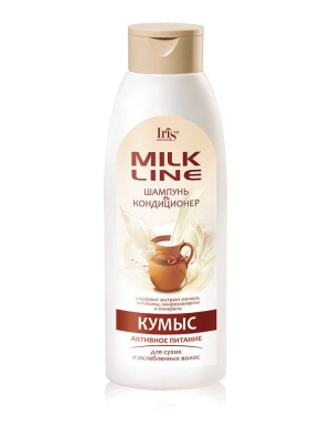 IRIS MILK line Шампунь-кондиционер Кумыс Активное питание для сухих и ослабленных волос 500 мл